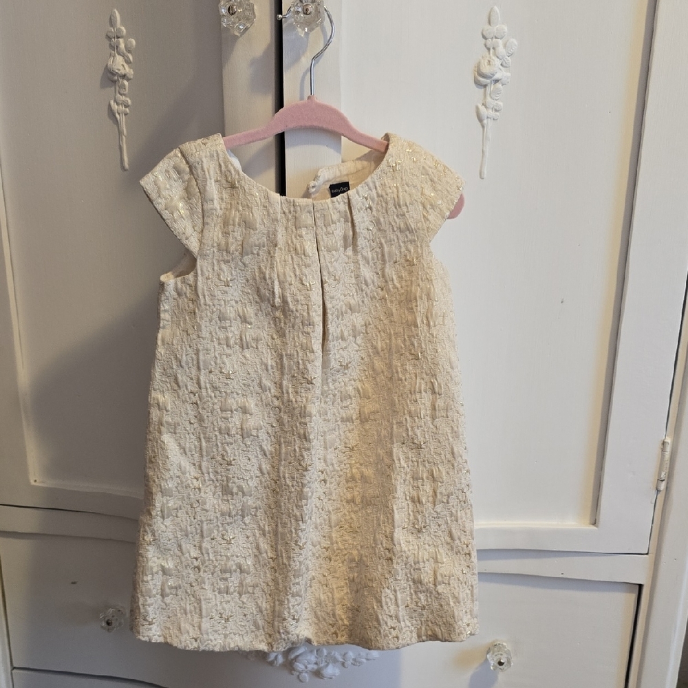GAP Cream Textured Kids Dress